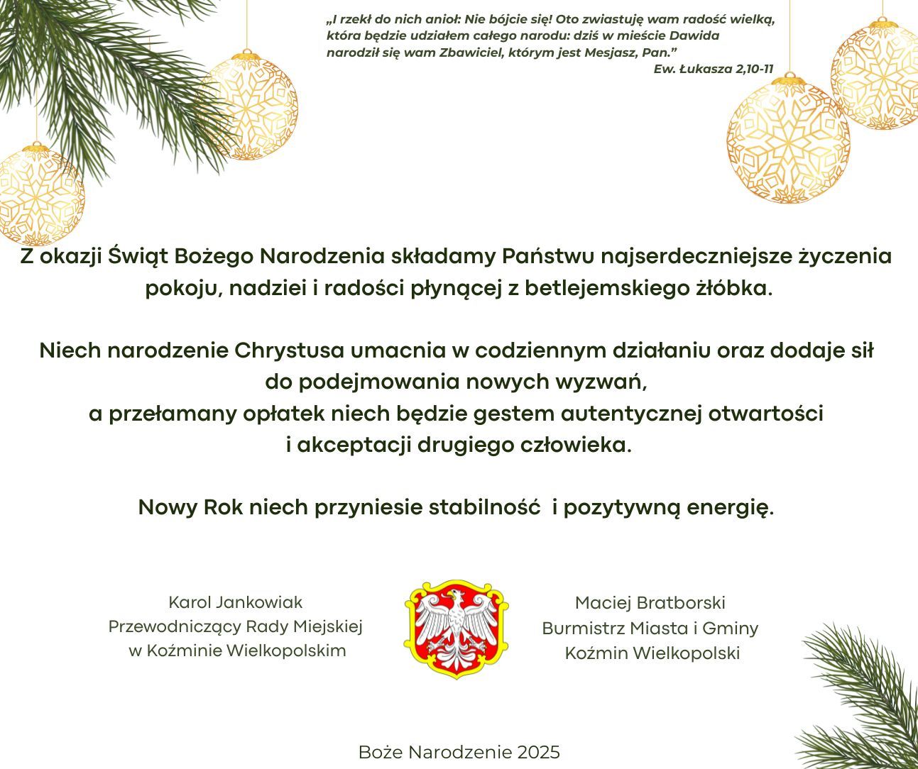Życzenia na Boże Narodzenie